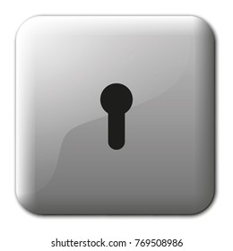 Keyhole flat vector icon.