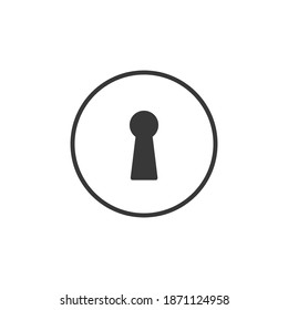 Keyhole icon in circle. Stock Vector illustration isolated on white background