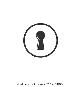 Keyhole icon in circle. Stock Vector illustration isolated on white background