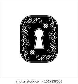 Keyhole Icon Design Vector Art Illustration
