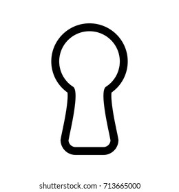Keyhole icon , edge sign