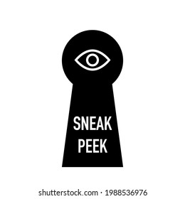 Keyhole icon. Eye in keyhole on white background. Vector