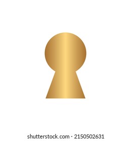 Keyhole icon with gold gradient