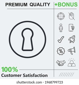 Keyhole icon graphic elements for your work
