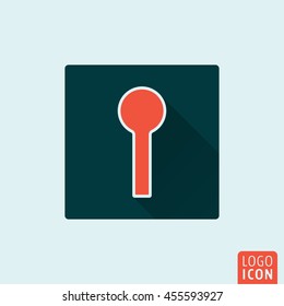 Keyhole icon. Hole for key flat design. Vector illustration
