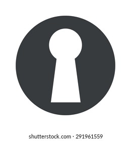 Keyhole Icon. Illustration Of Hole For Key Isolated Black Looking Icon