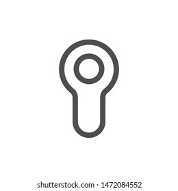 Keyhole icon isolated on white background. Lock symbol modern, simple, vector, icon for website design, mobile app, ui. Vector Illustration