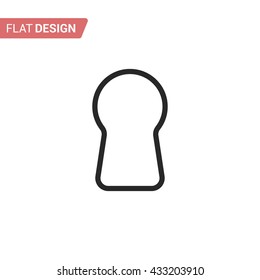 Keyhole icon isolated on white background