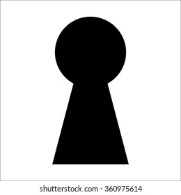 Keyhole icon isolation on white background. Vector illustration