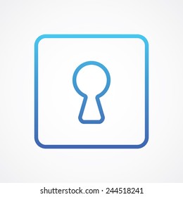 Keyhole icon in line style