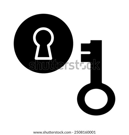Keyhole icon line vector illustration