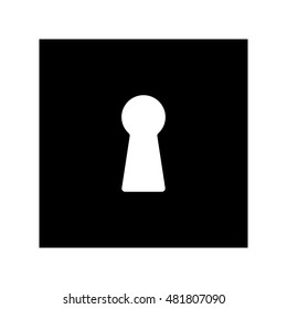 The keyhole icon. Lock symbol.