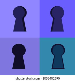 The keyhole icon. Lock symbol. Flat Vector illustration.