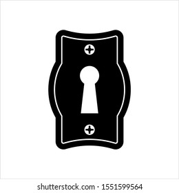 Keyhole Icon, Lock Keyhole Icon Vector Art Illustration