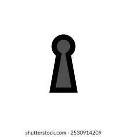 Ilustración aislada de la Plantilla del diseño del logotipo del icono del ojo de cerradura
