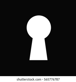 Keyhole Icon on black background. Modern flat pictogram, business, marketing, internet concept. 