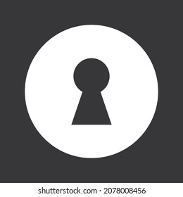 Icono de agujero de teclado en fondo gris