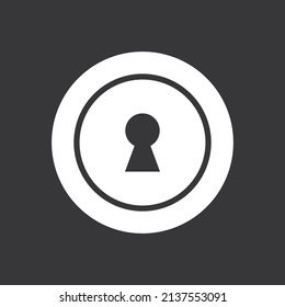 Icono de agujero de teclado en fondo gris