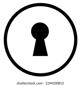 keyhole icon on white background. flat style. sign design vector. keyhole illustration for logo, mobile app, website. 