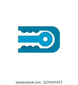 keyhole icon on a white background, vector illustration