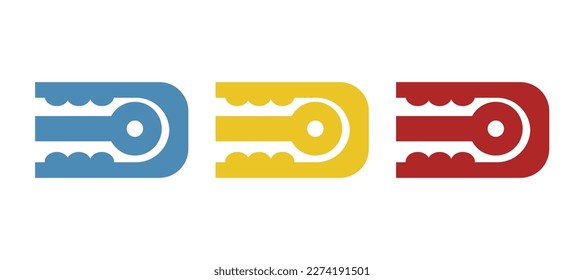 keyhole icon on a white background, vector illustration
