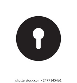 Keyhole icon on white background. Vector illustration