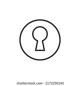 Keyhole icon. Security, protection concept. Isolated keyhole vector illustration