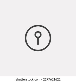 Symbol für das Schlüsselloch, Vektorsymbol, Symbol, Logo-Illustration für Web und Mobile