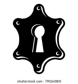Keyhole icon. Simple illustration of keyhole vector icon for web.