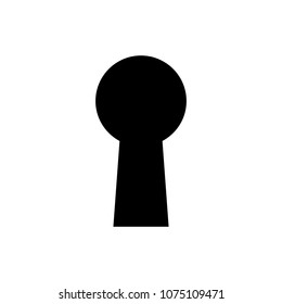 Keyhole icon. Simple web black icon, can be used as web element icon on white background