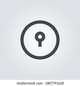 keyhole Icon. keyhole symbol isolated on Gradient background. Vector Illustration