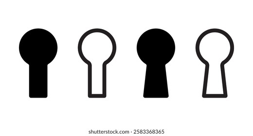 Keyhole icon symbol simple design