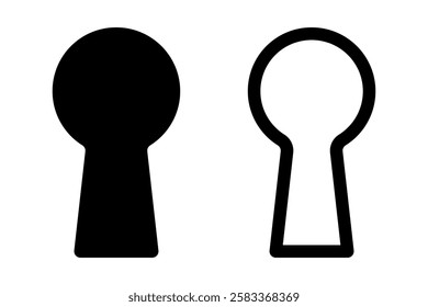 Keyhole icon symbol simple design