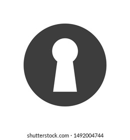 Keyhole icon template color editable. Keyhole symbol vector sign isolated on white background.
