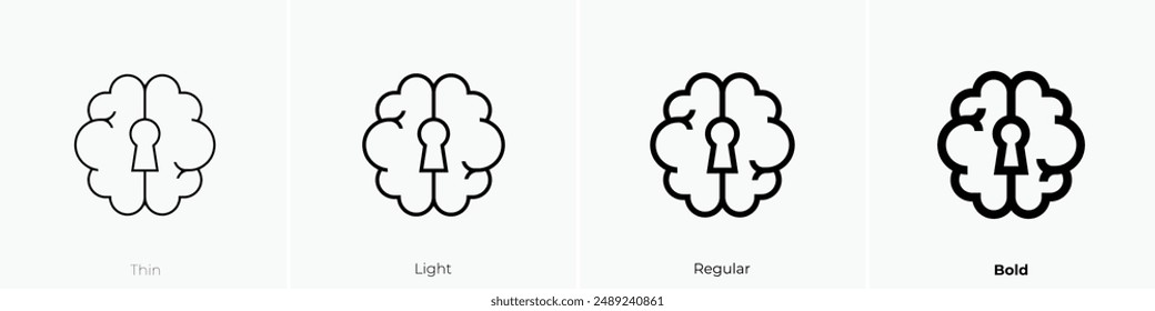 keyhole icon. Thin, Light Regular And Bold style design isolated on white background