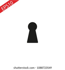 Keyhole Icon in trendy flat style isolated on grey background. Vector illustration, EPS10.
