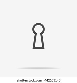 Keyhole icon. Vector concept illustration for design.