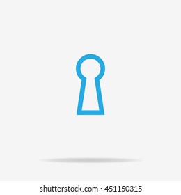 Keyhole icon. Vector concept illustration for design.