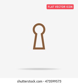 Keyhole icon. Vector concept illustration for design.