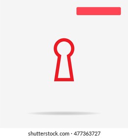 Keyhole icon. Vector concept illustration for design.