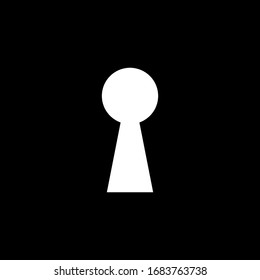 Keyhole icon vector design, Flat keyhole illustration