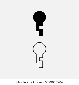 Keyhole icon vector design isolated