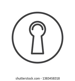 Keyhole icon vector, filled flat sign