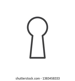 Keyhole icon vector, filled flat sign
