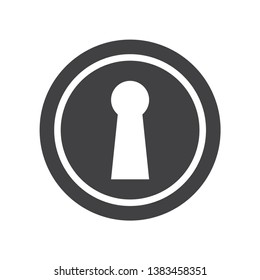Keyhole icon vector, filled flat sign