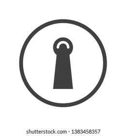 Keyhole icon vector, filled flat sign
