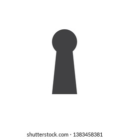 Keyhole icon vector, filled flat sign