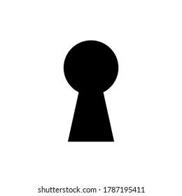 Keyhole icon vector, filled flat sign, solid pictogram isolated on white. Key hole symbol, logo illustration.