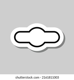 Keyhole icon vector. Flat design. Sticker with shadow on gray background.ai