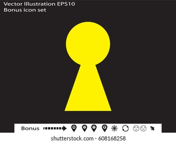 keyhole, icon, vector illustration eps10